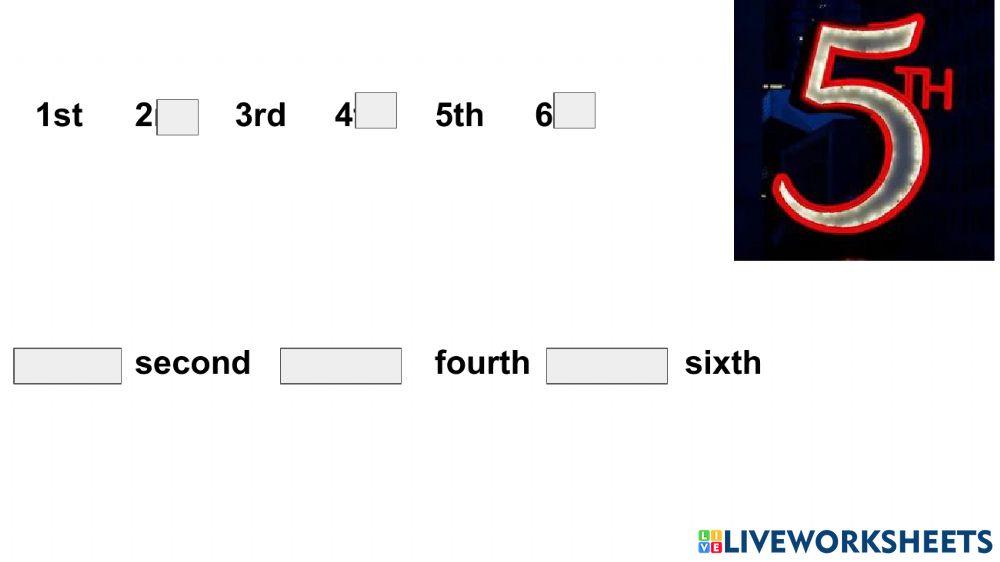 First, Second and Third