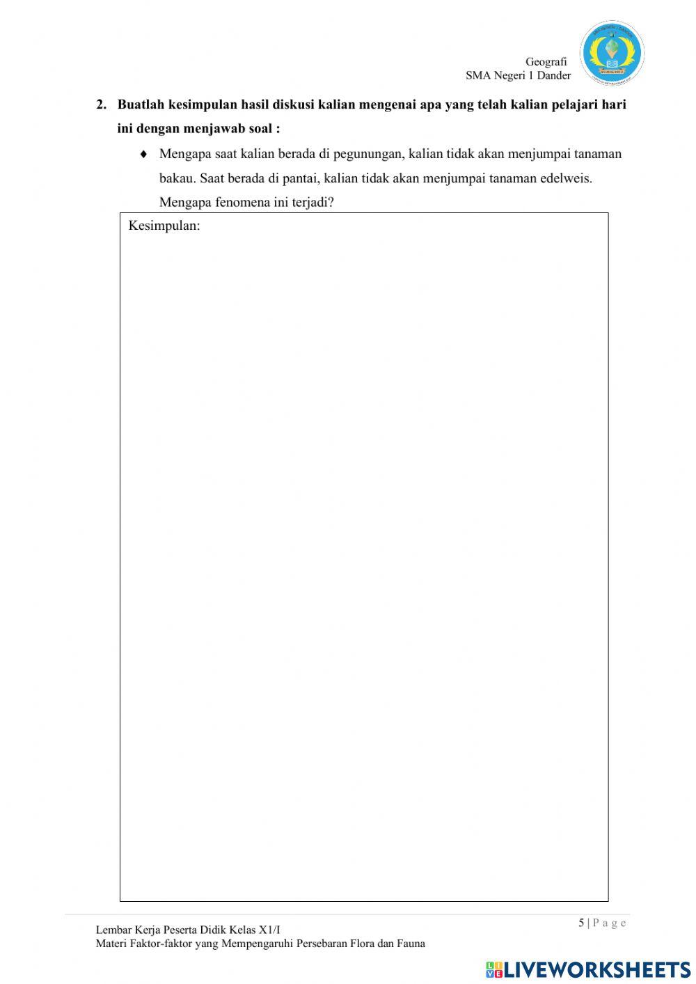 Faktor-faktor persebaran flora dan fauna