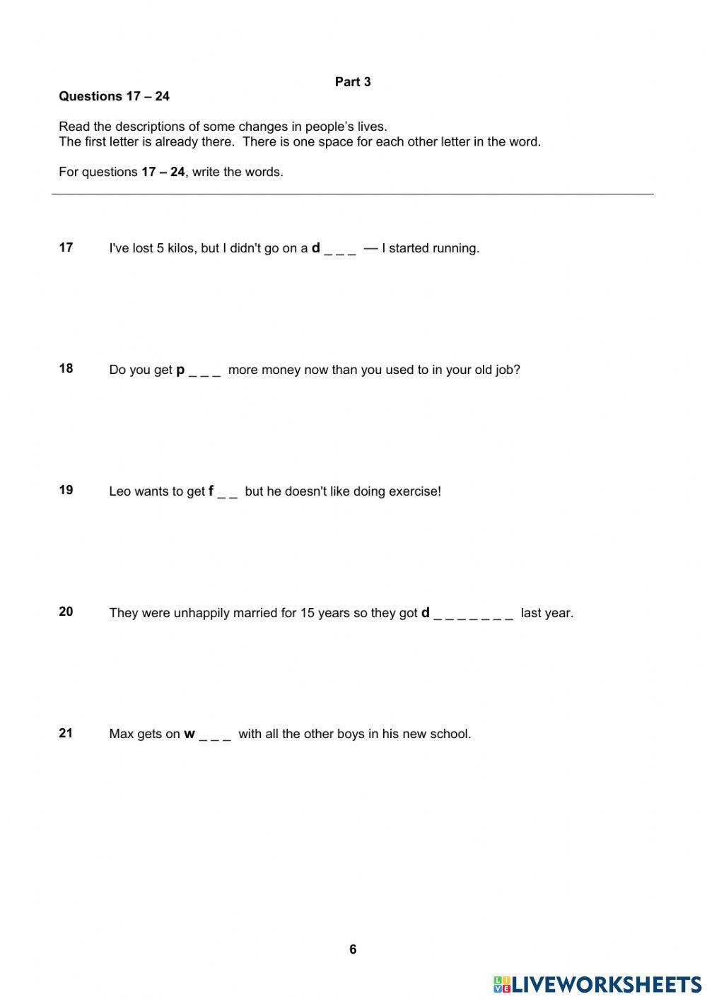 Empower B1. Unit 7 Progress Test