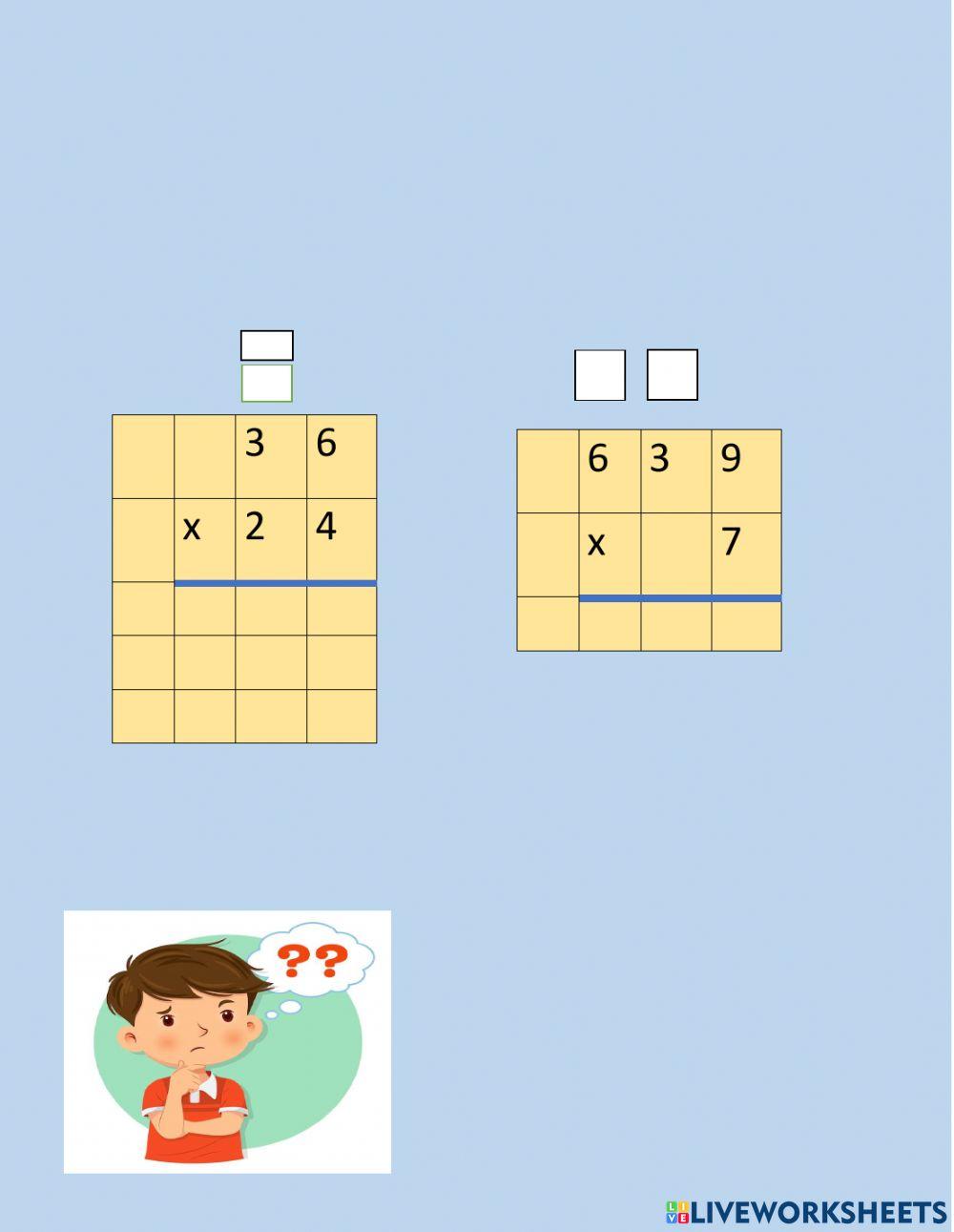Multiplicaciones por dos cifras