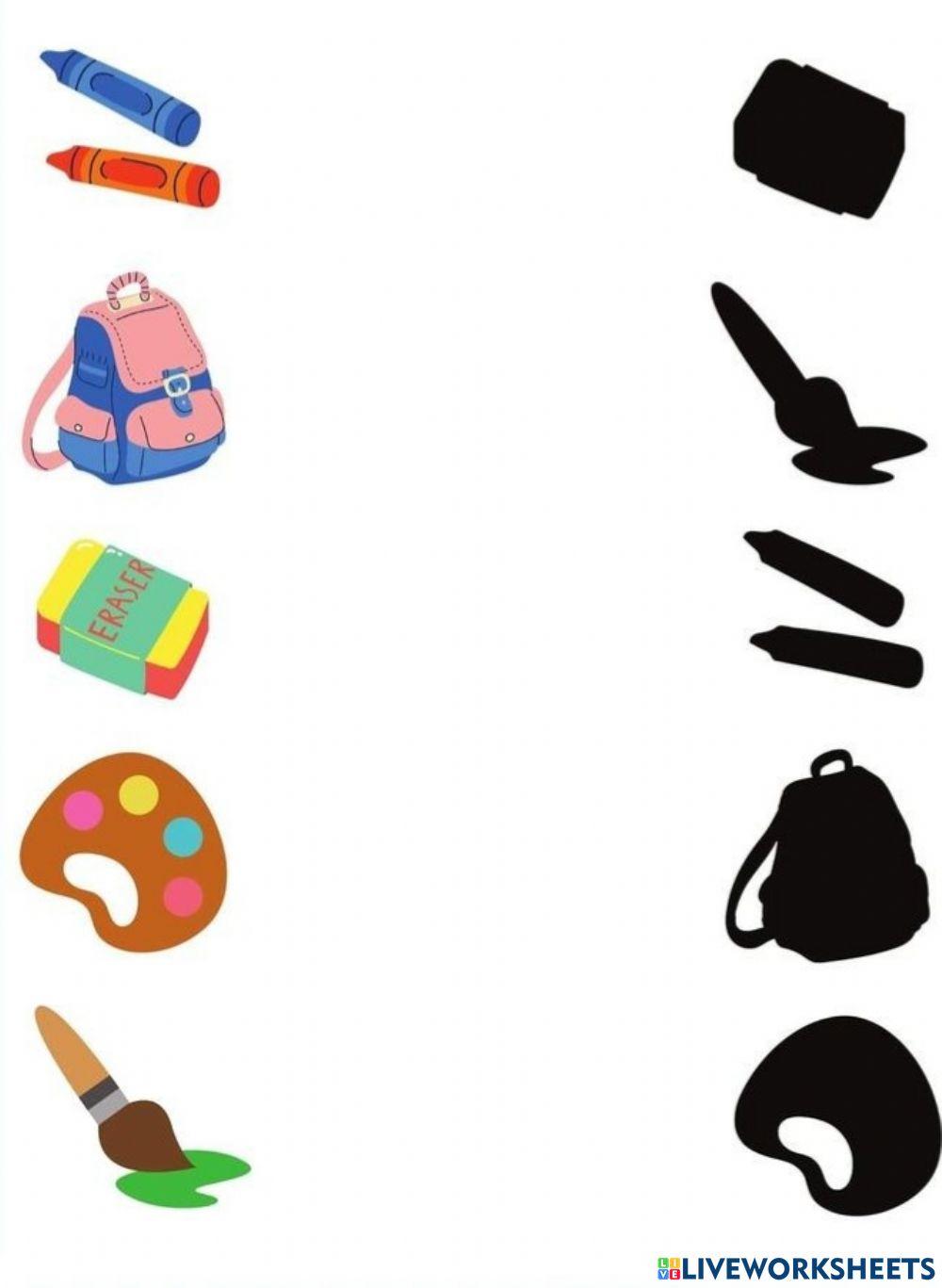 Rechizite - potriveste cu umbră sa