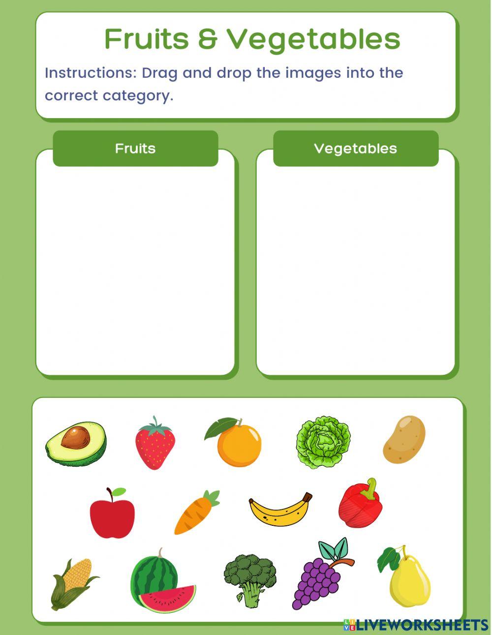 Fruits and vegetables