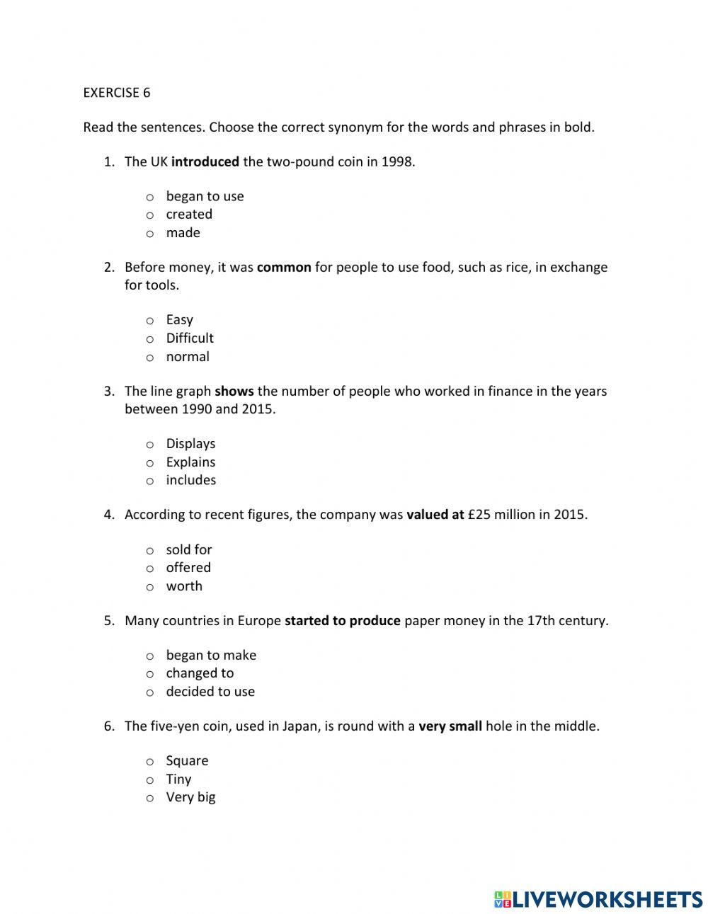 IE1, Unit 3, Listening, Exercise 6