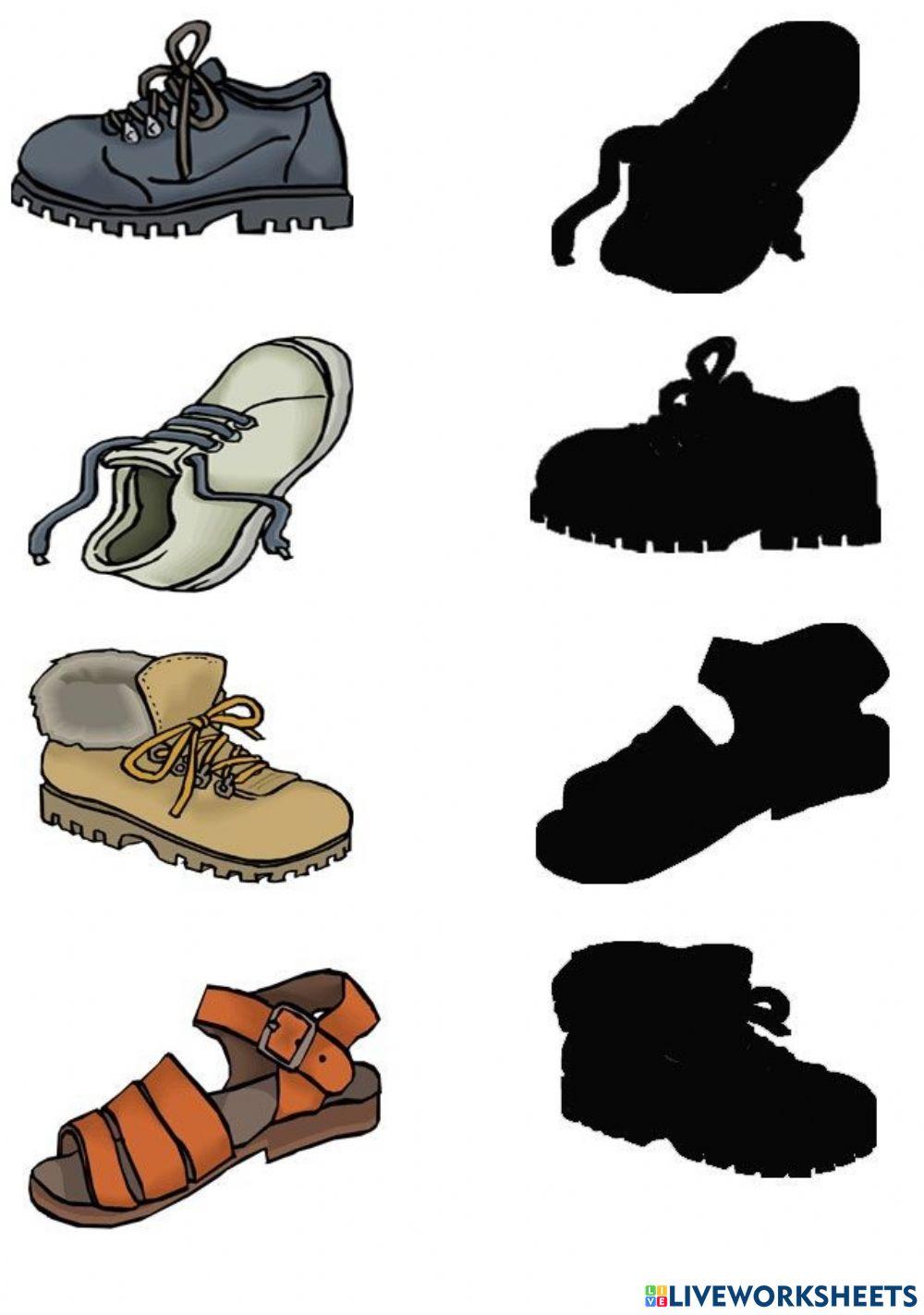 Incaltăminte - Potriveste papucul cu umbra sa