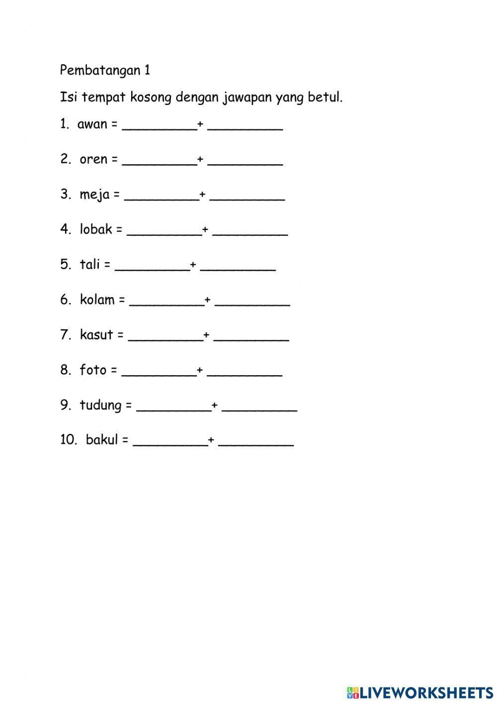 Tahun 1 Pembatangan 1