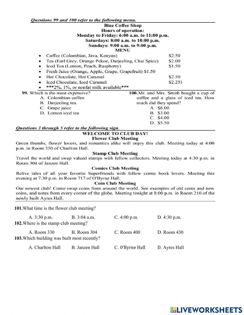 Reading Comprehension