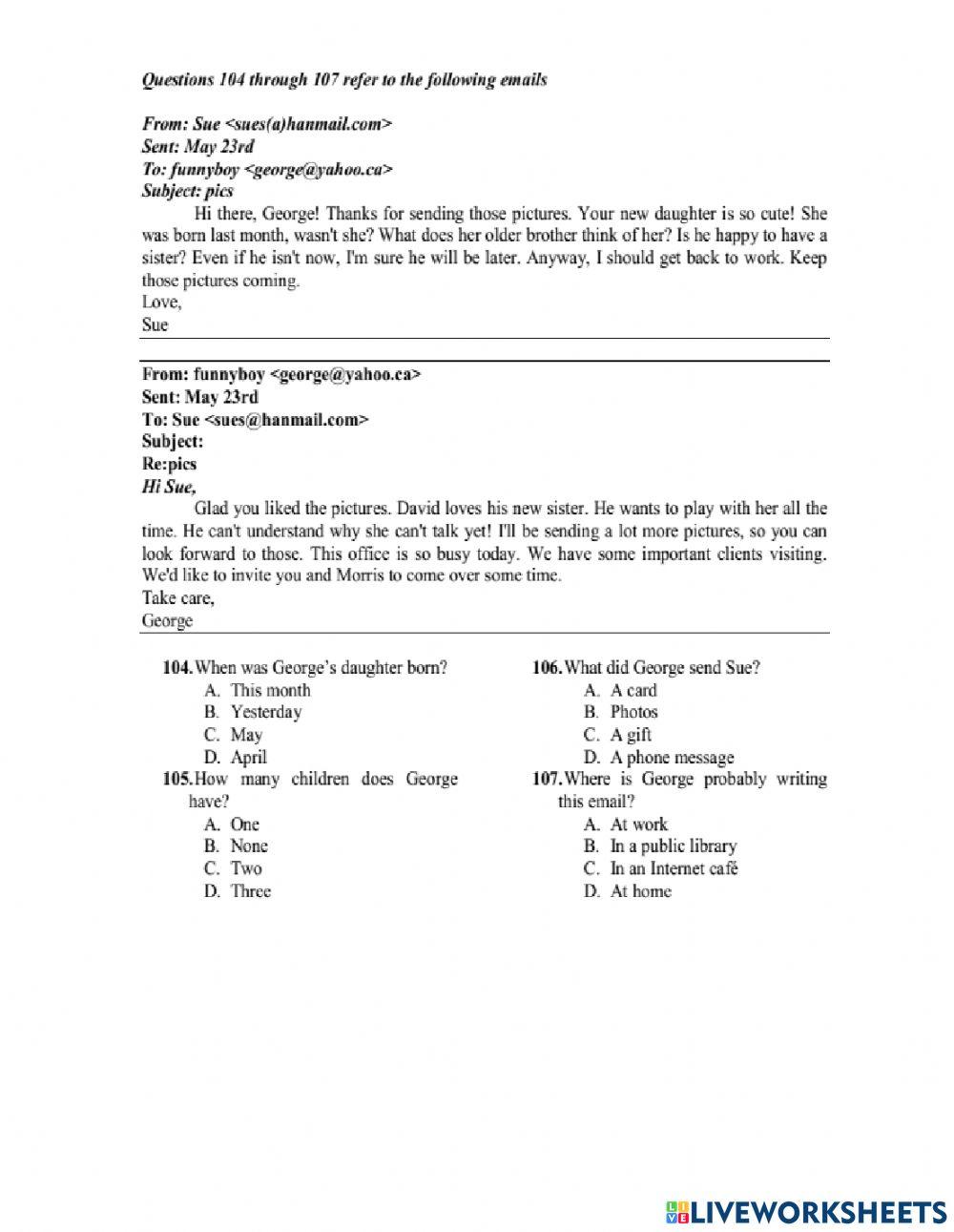 Reading Comprehension