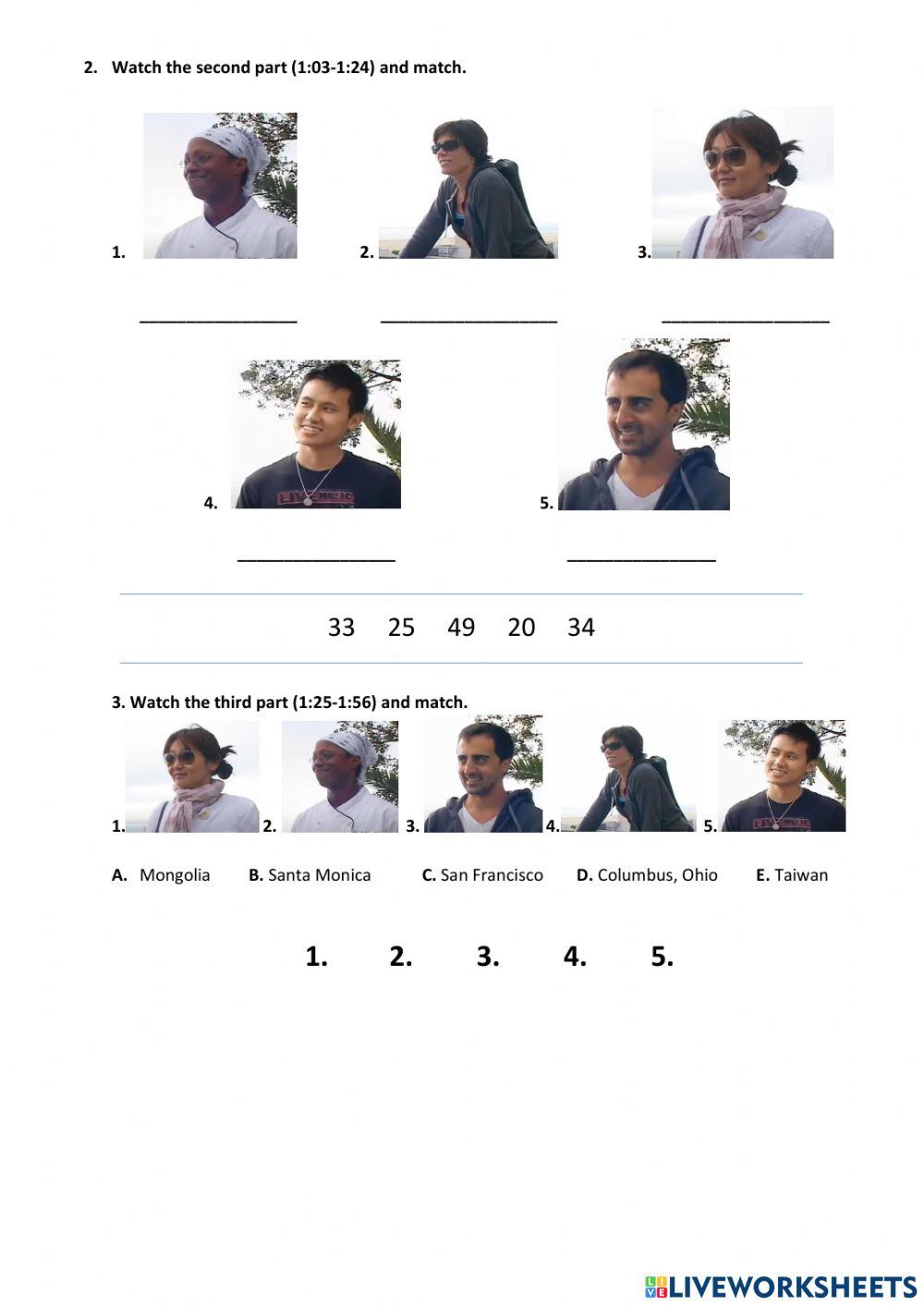 Giving Personal Information