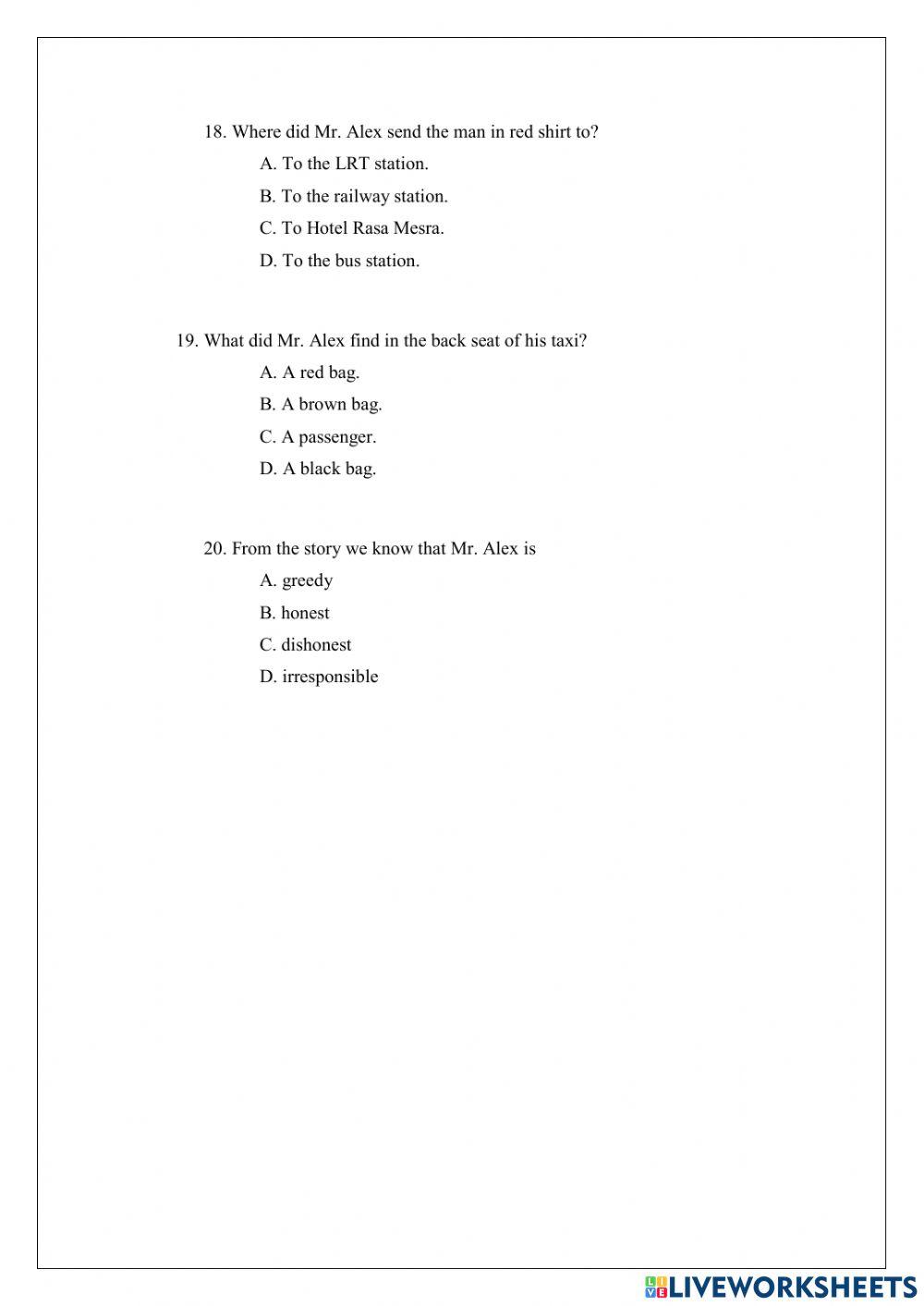 Praktiis 5 : english upsr paper 1