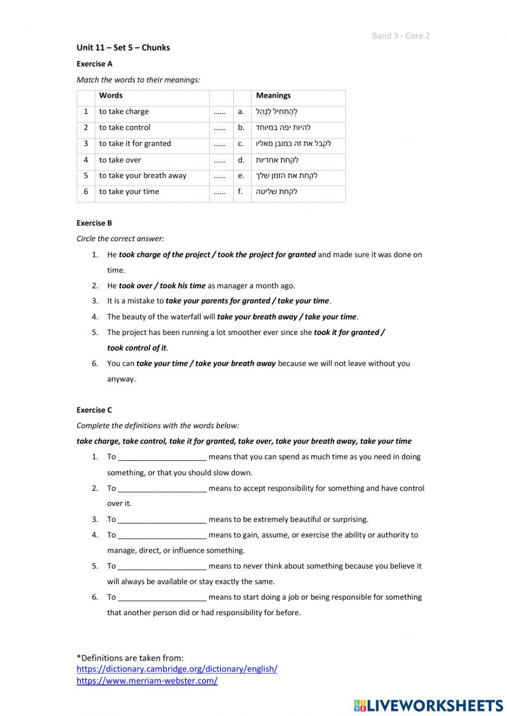 Band 3 (Core 2) - Unit 11 - Set 5