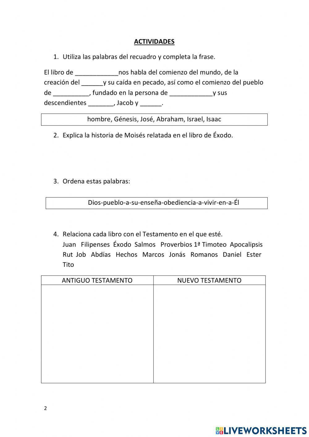 Un paseo por el Antiguo Testamento