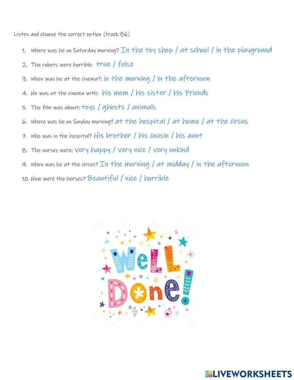 Listening comprehension