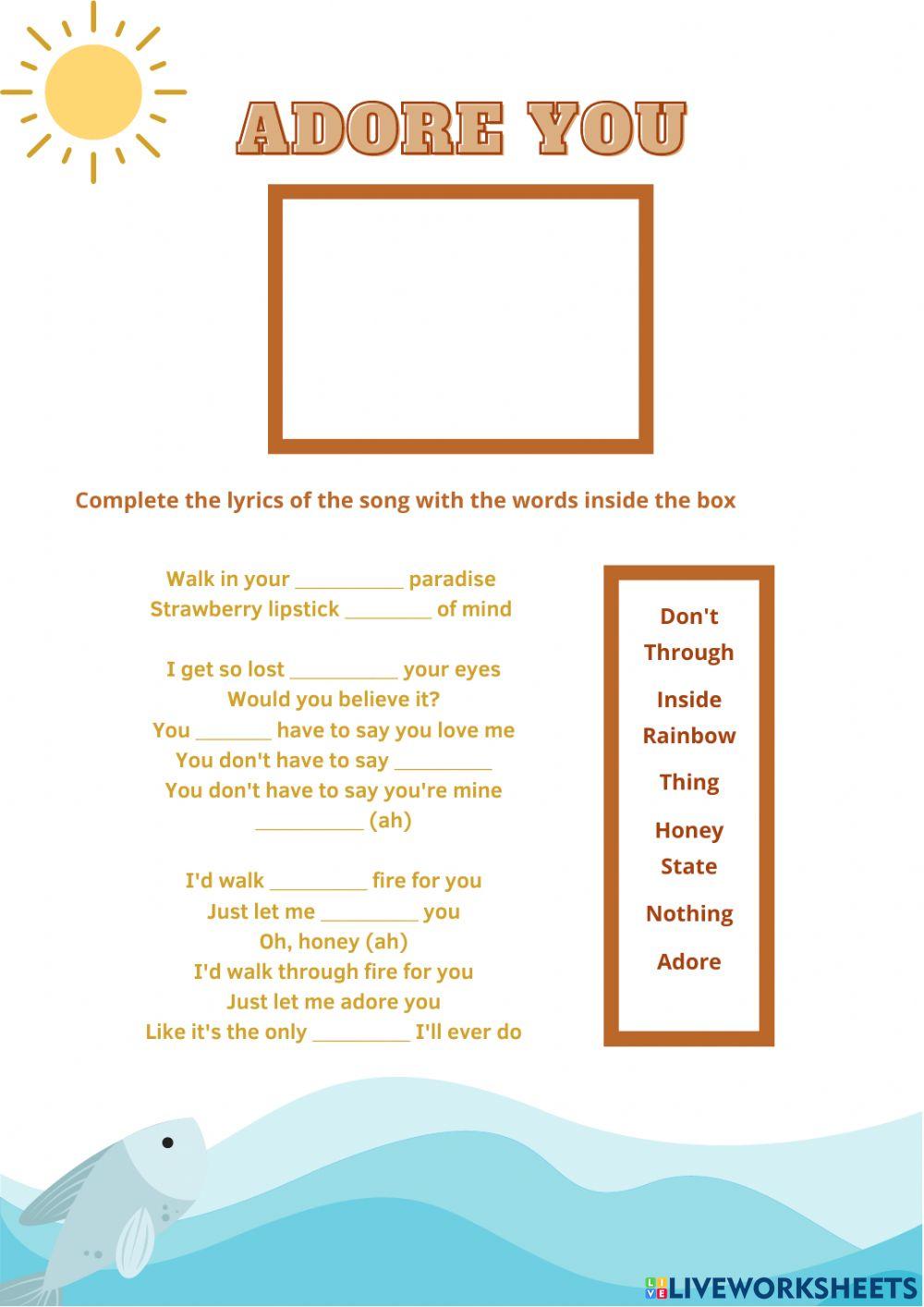 Adore You Listening Practice