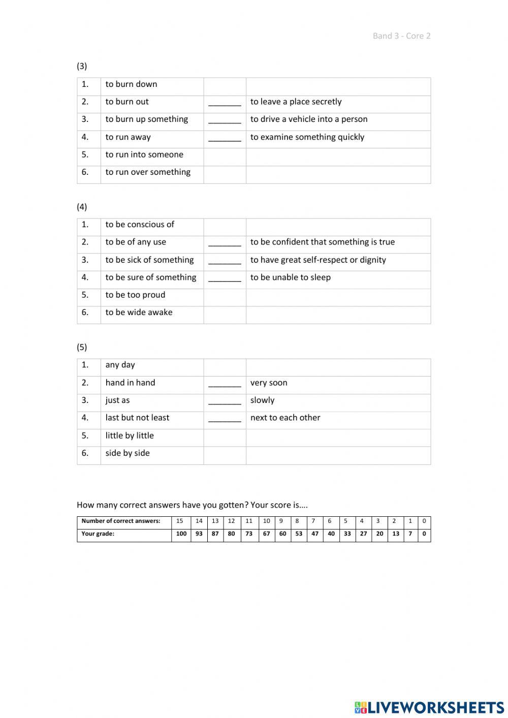 Band 3 (Core 2) - Unit 12 - Test
