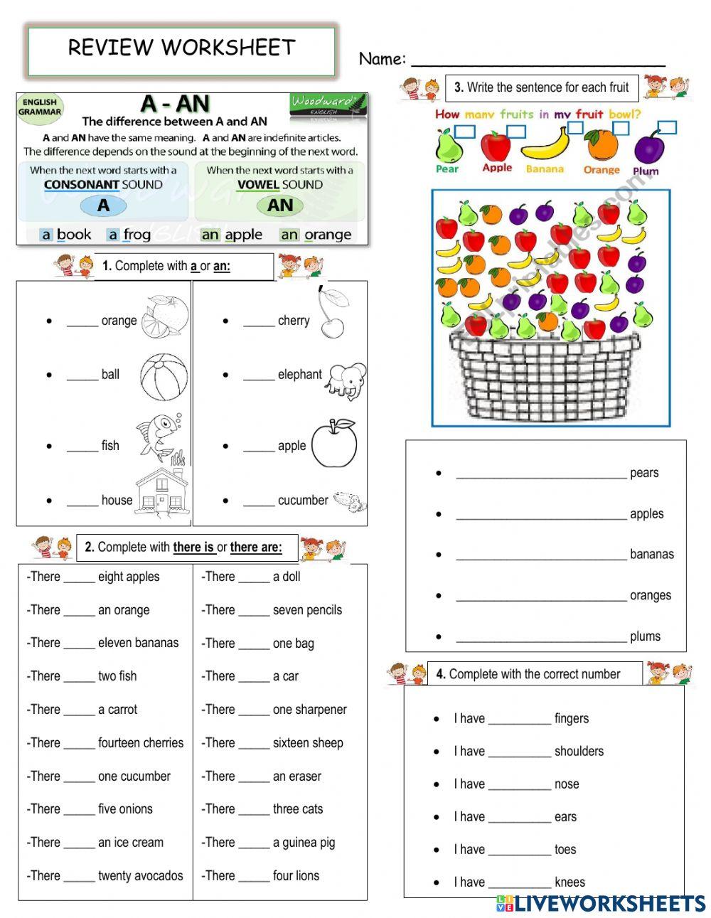 There is - There are, Articles A-AN