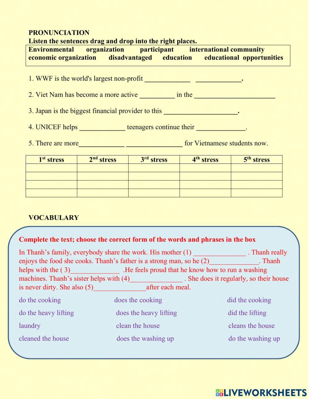 Unit 7 LOOKING BACK- ENGLISH 10 