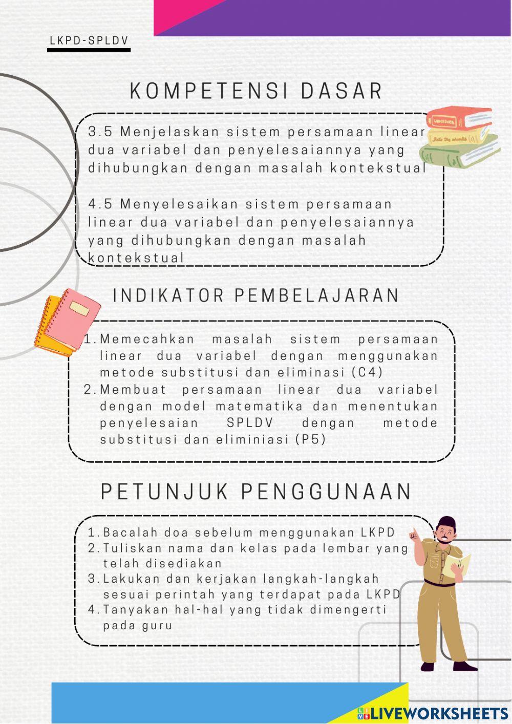 SPLD Metode Substitusi dan Eliminasi