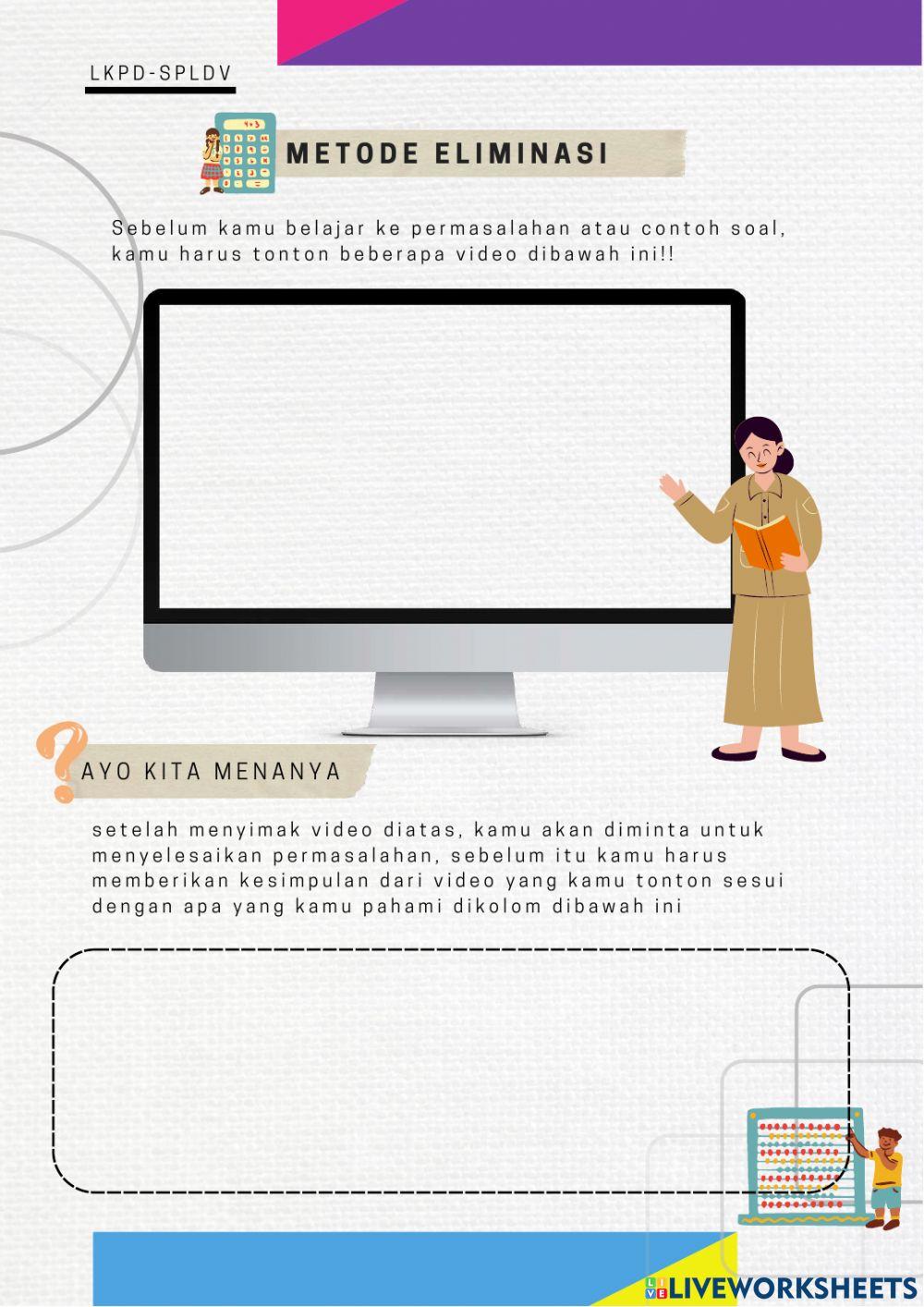 SPLD Metode Substitusi dan Eliminasi