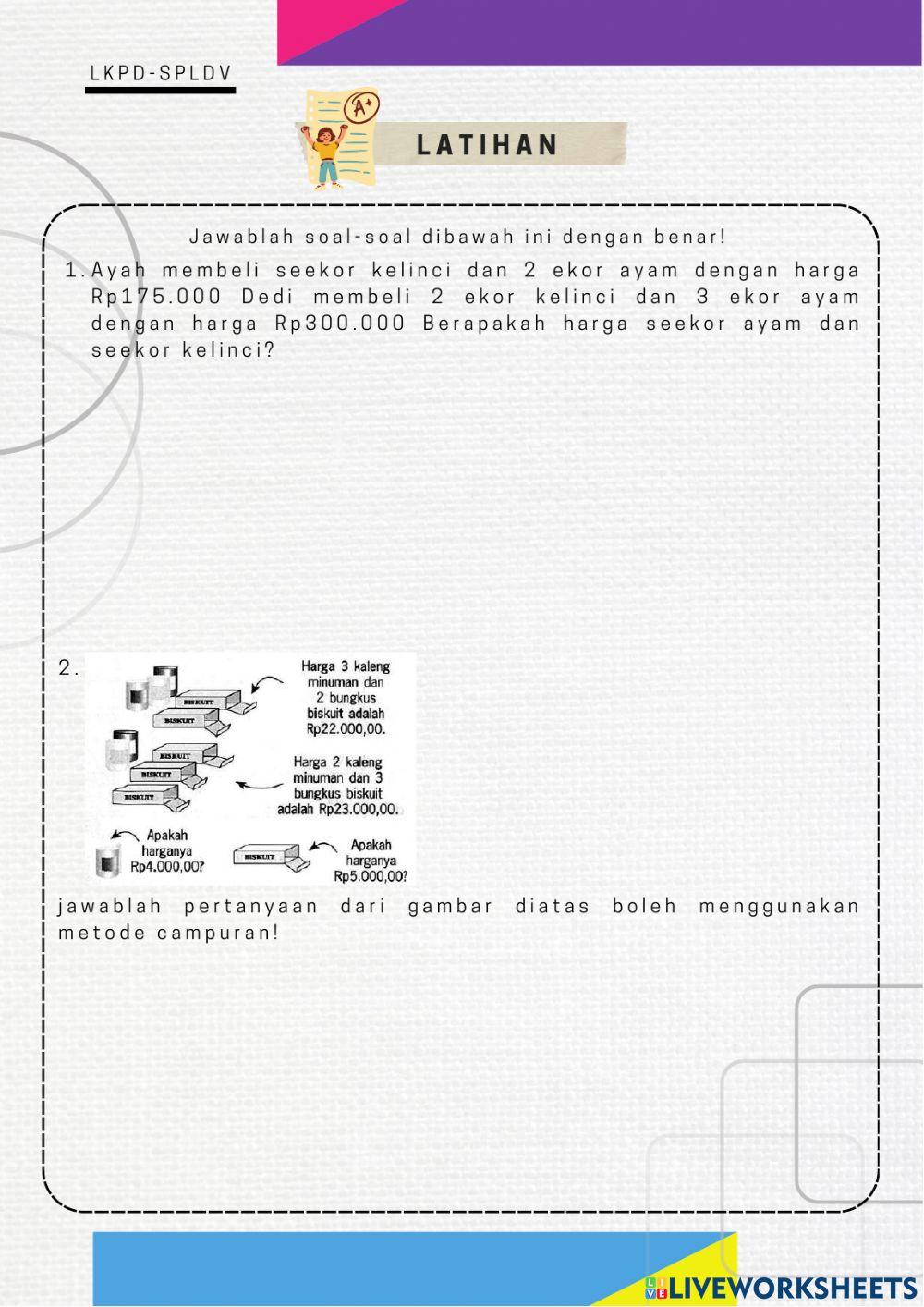 SPLDV Metode Campuran
