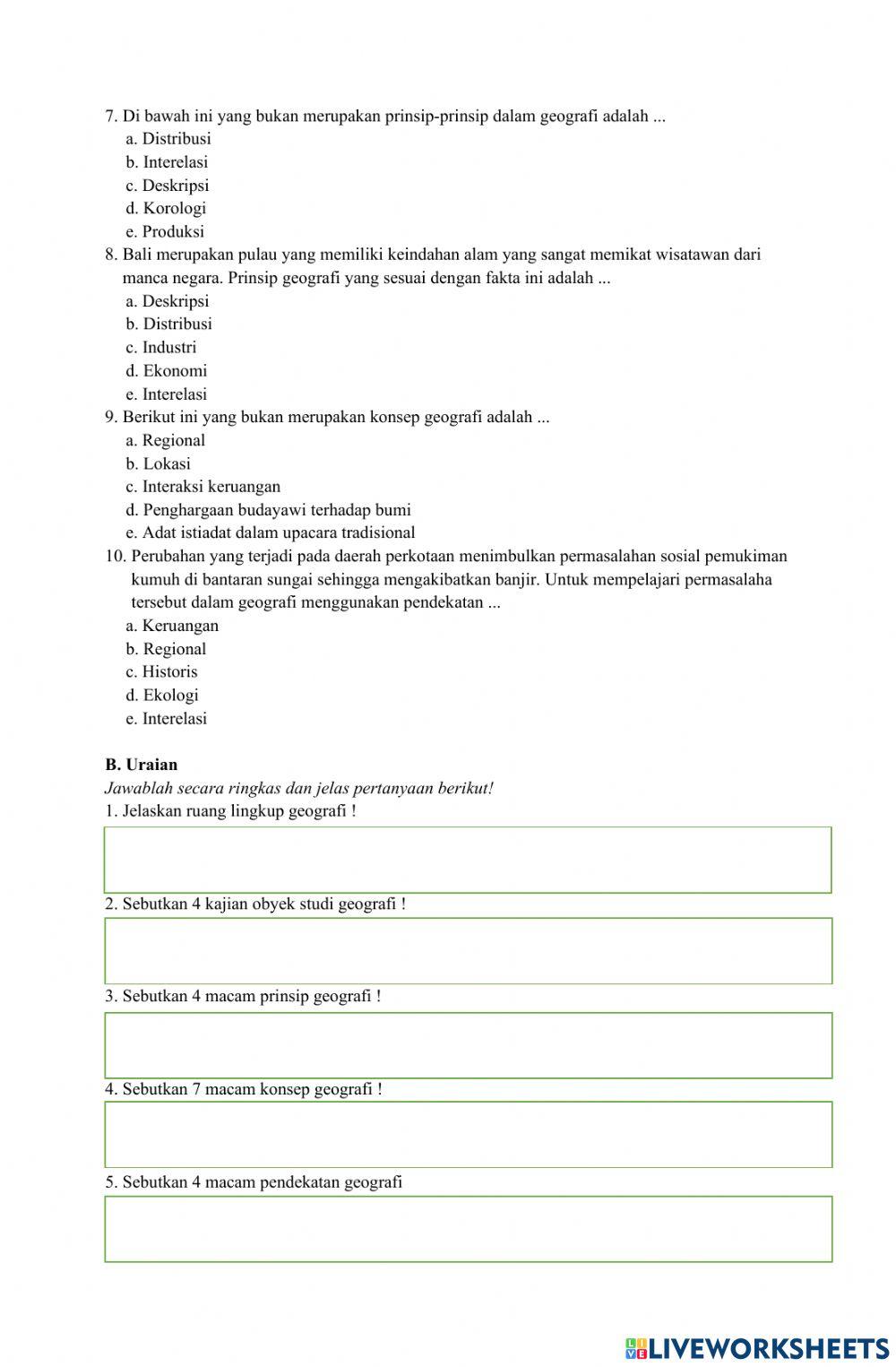 Ruang Lingkup Geografi 1