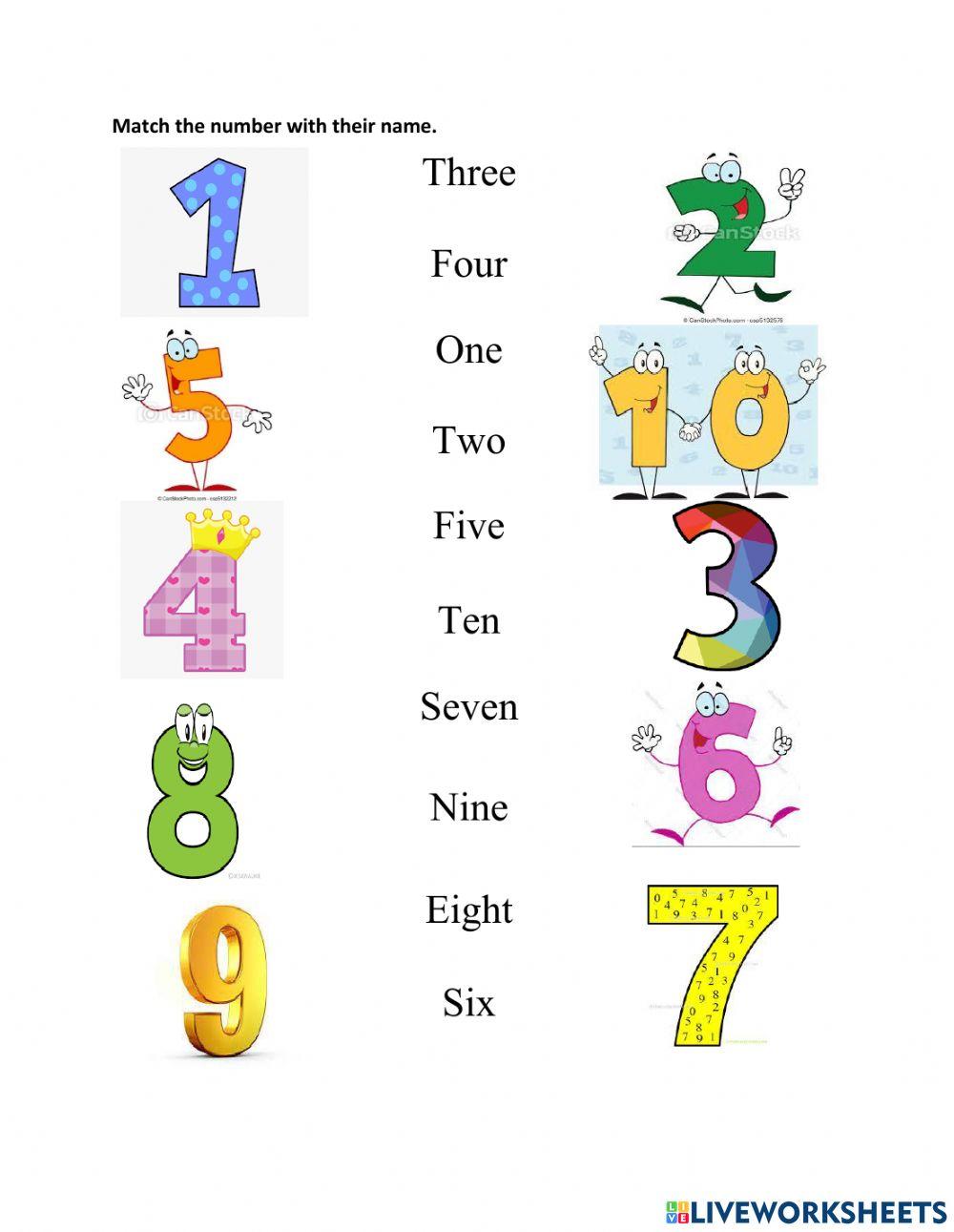 Match the number with your name.