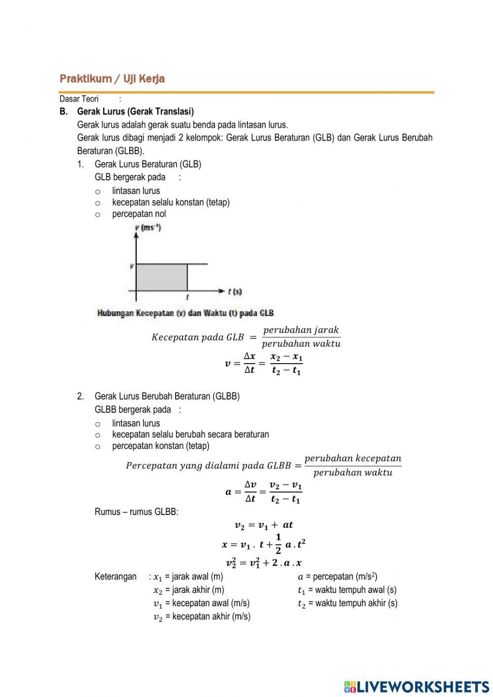 Kinematika Gerak (Praktik)