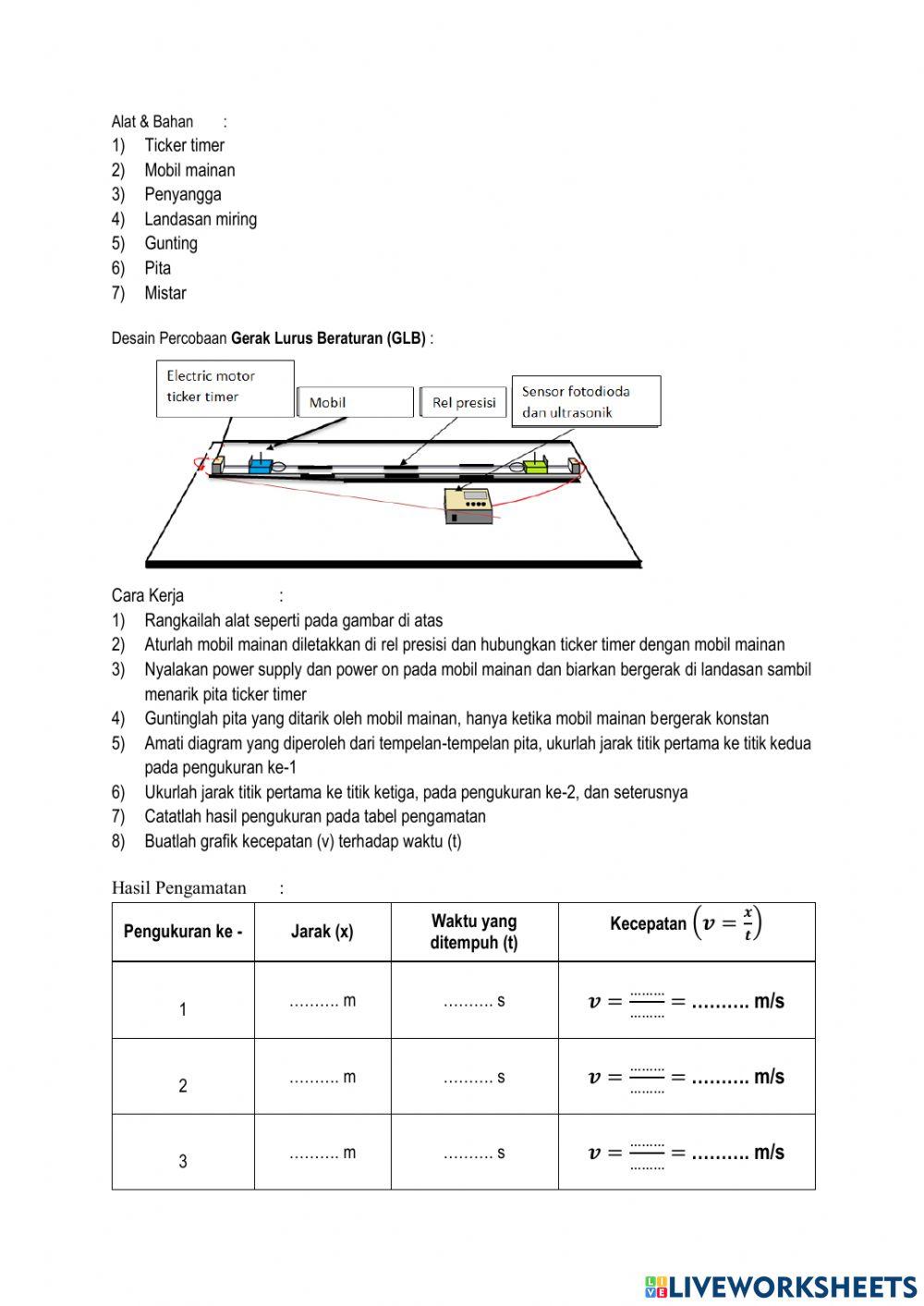 Kinematika Gerak (Praktik)