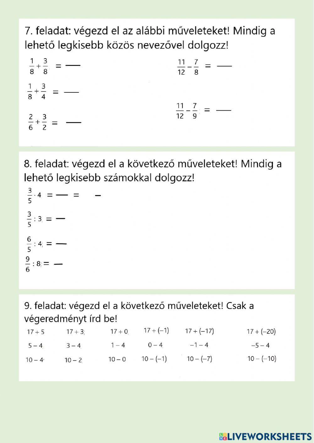 Év eleji ismétlés