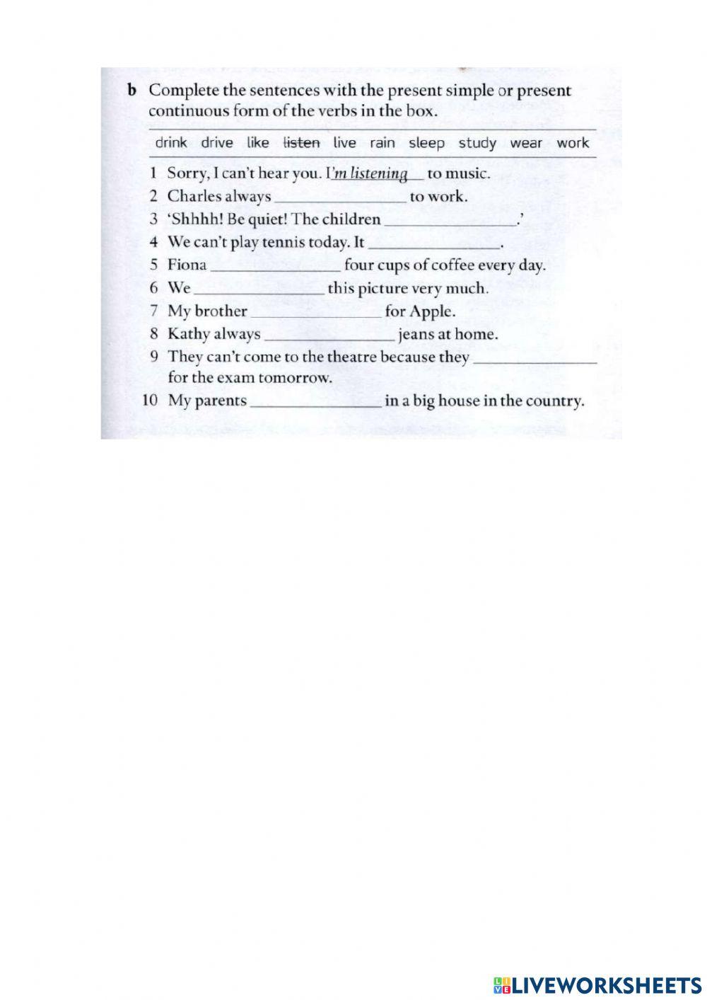 Present simple- present continuous