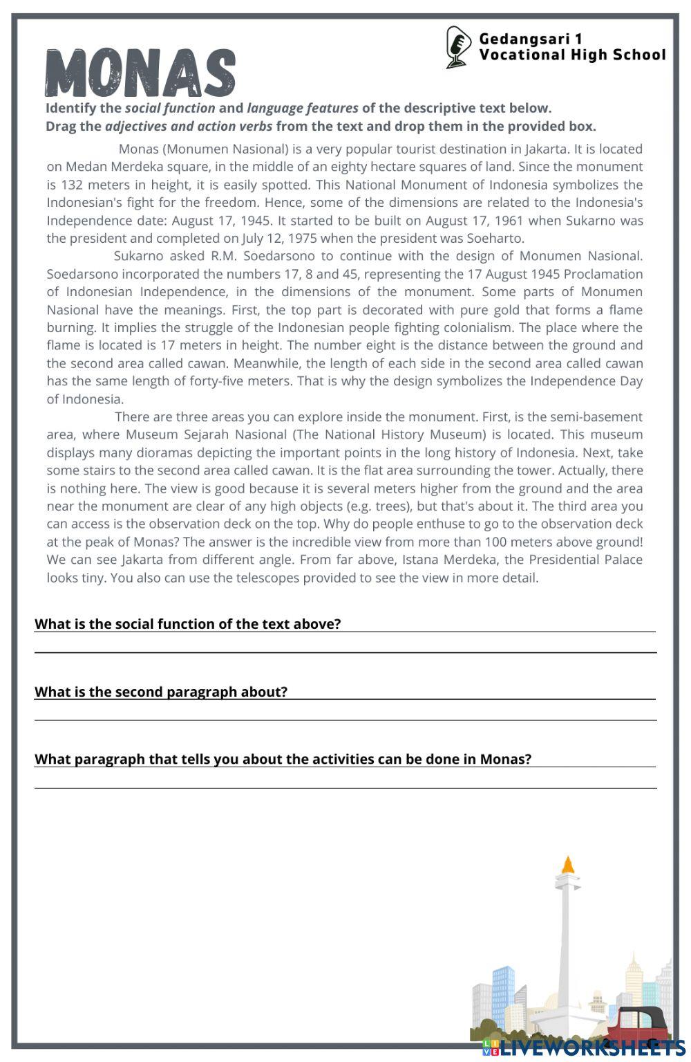 Descriptive Text - National Monument