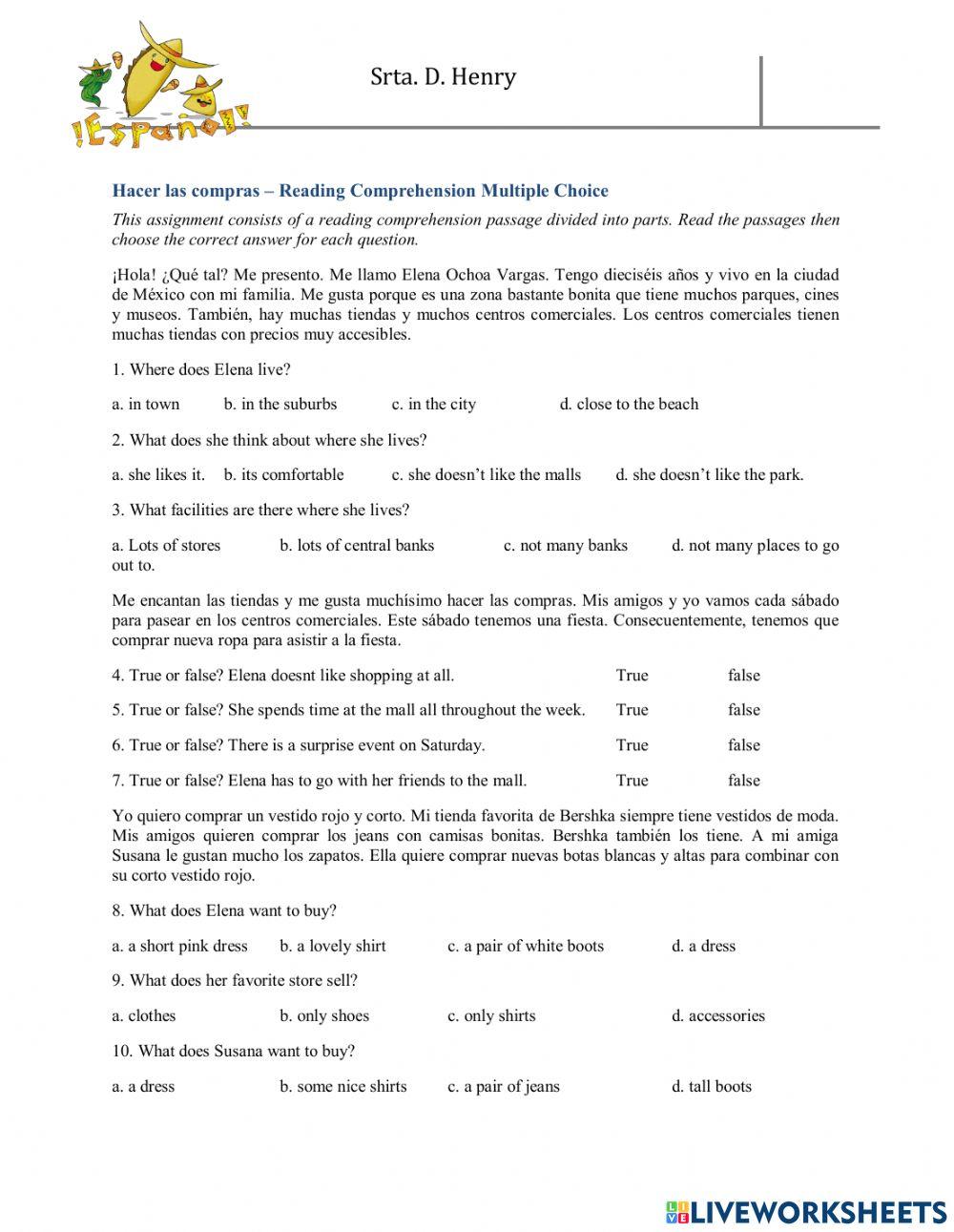 Haciendo las compras