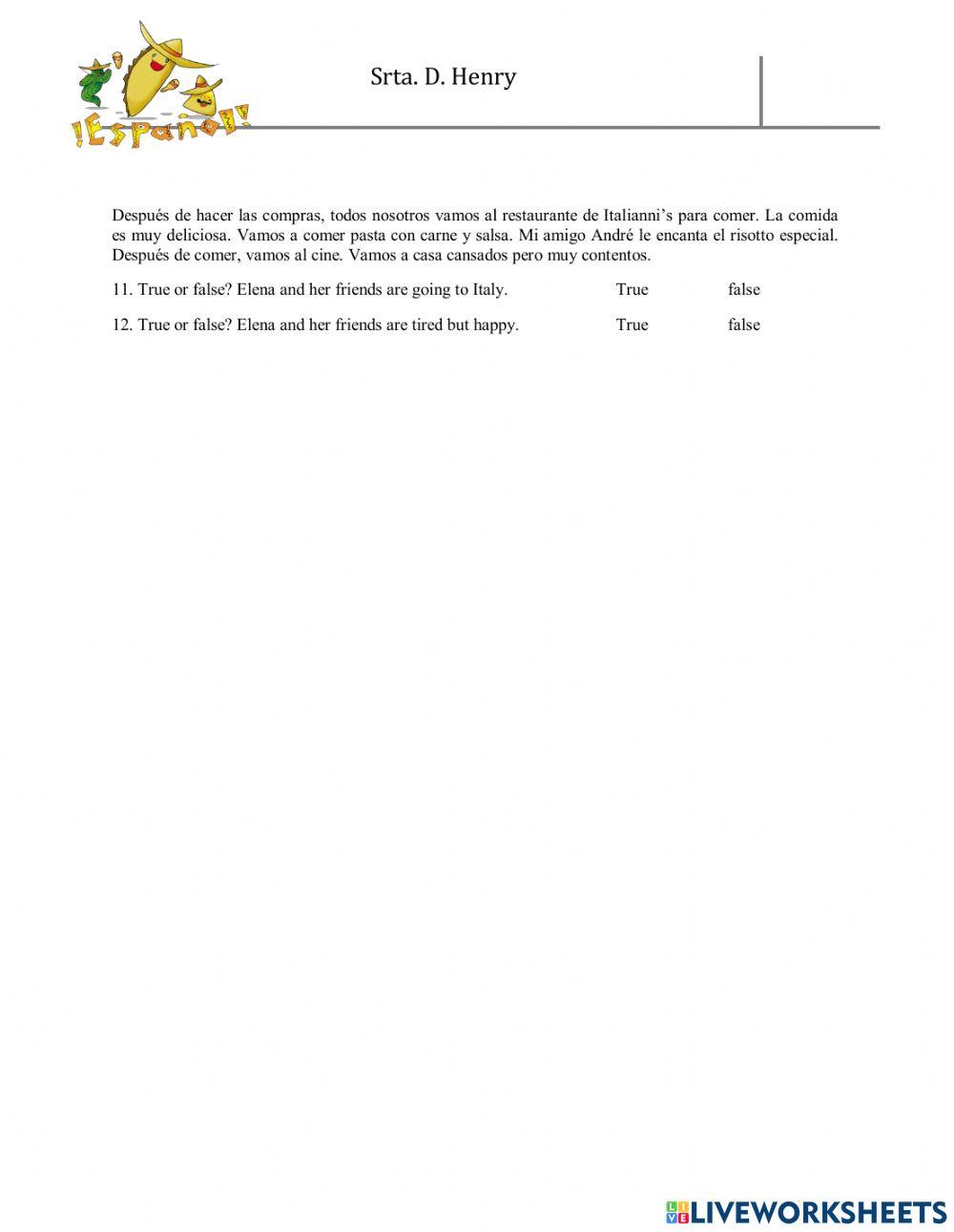 Haciendo las compras