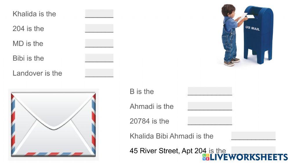 Khalida's address too