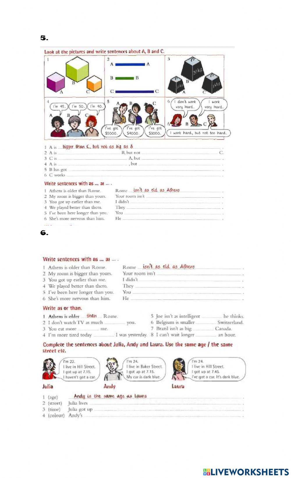 Comparatives 1st part