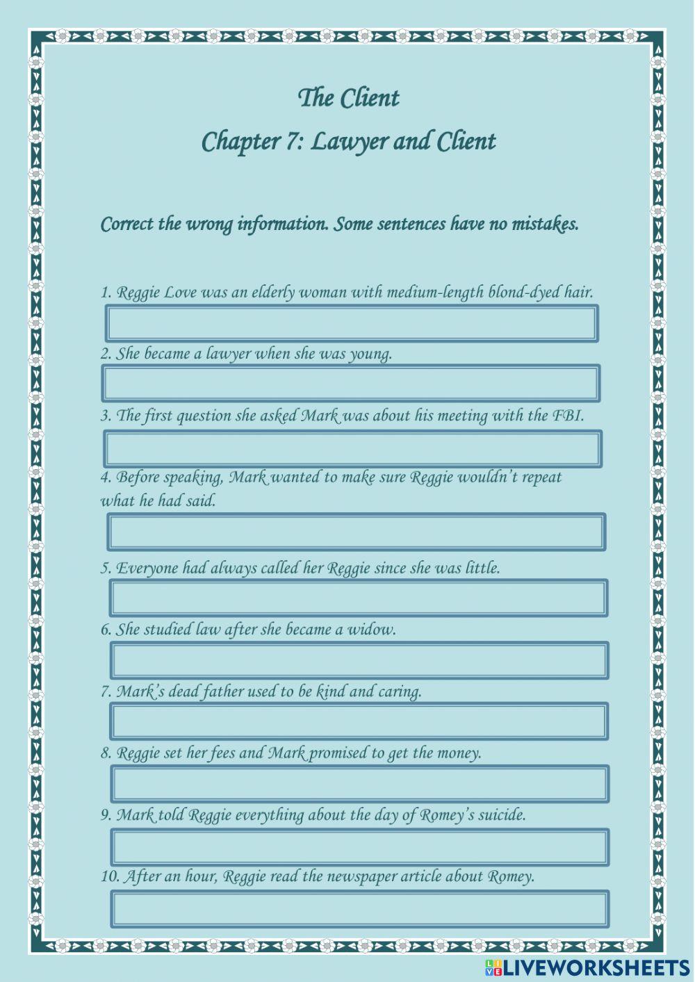 The Client: Chapter 7