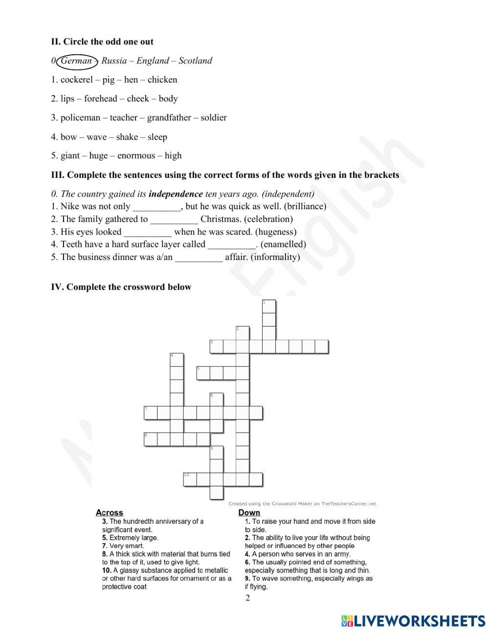 Foreign Teacher - S7 - U1 - Vocabulary 1