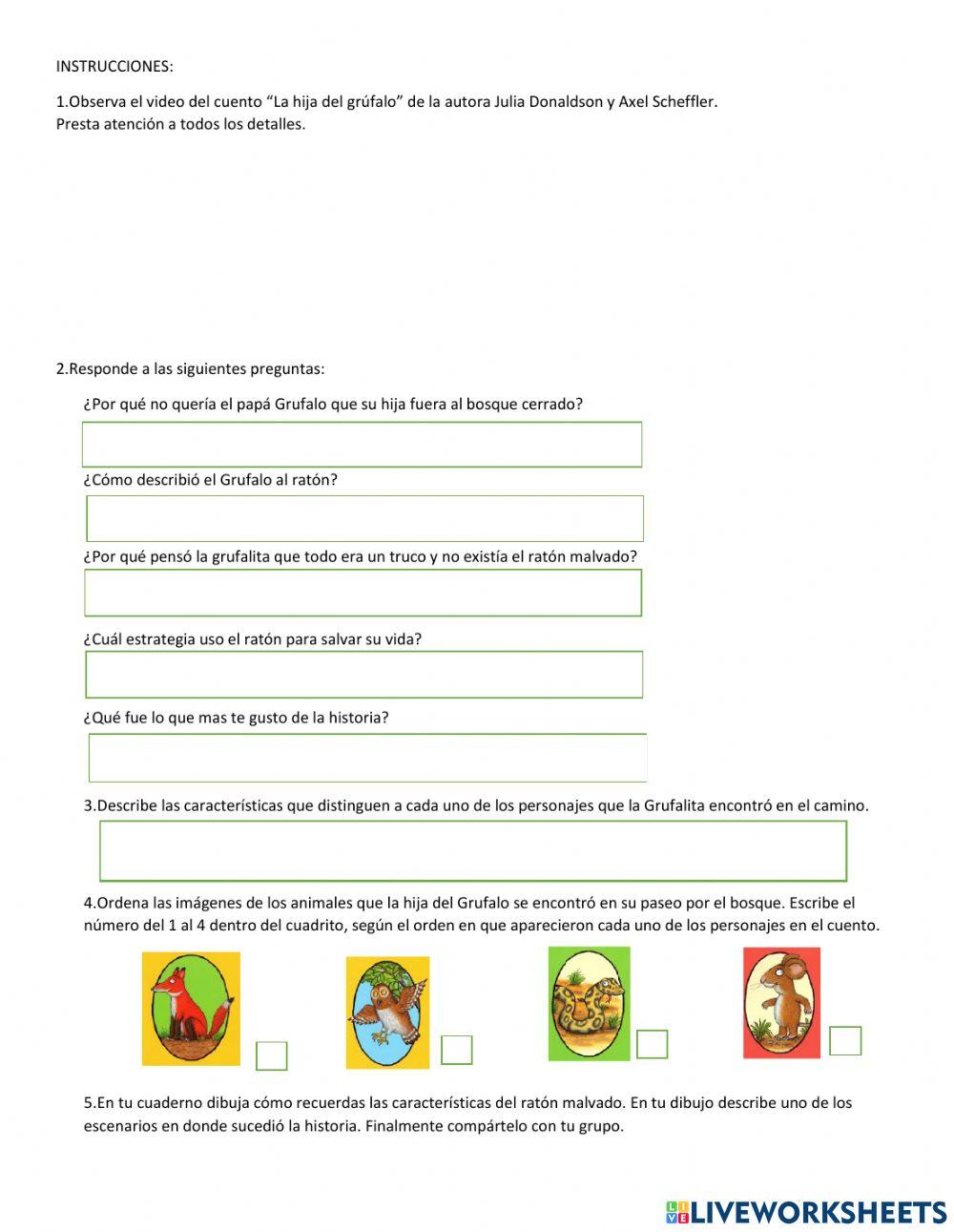 CUENTO La hija del grufalo