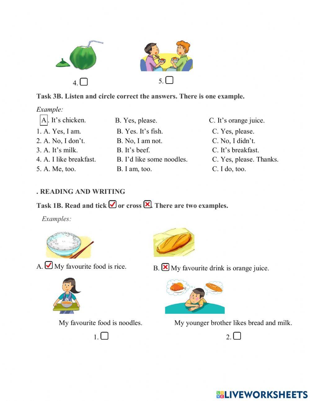 Unit 13: Would you like some milk?