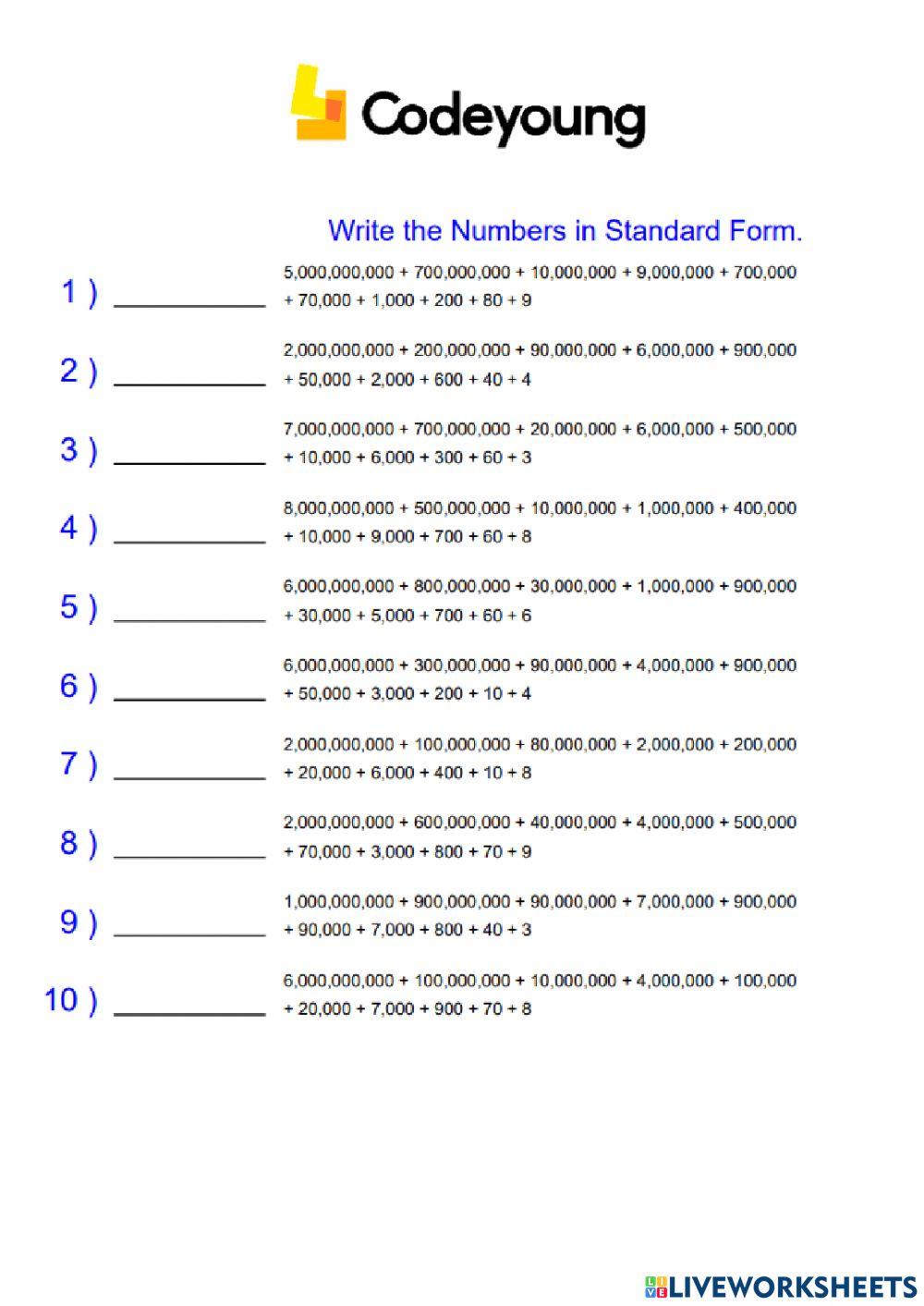 Introduction to One  Billion Concept HW