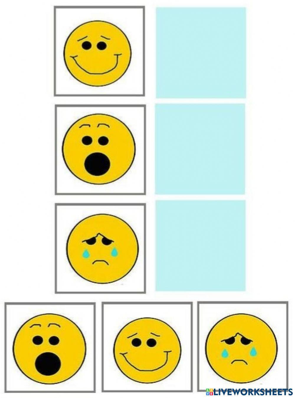 EMOTII -potivește Vesel, trist, mirat