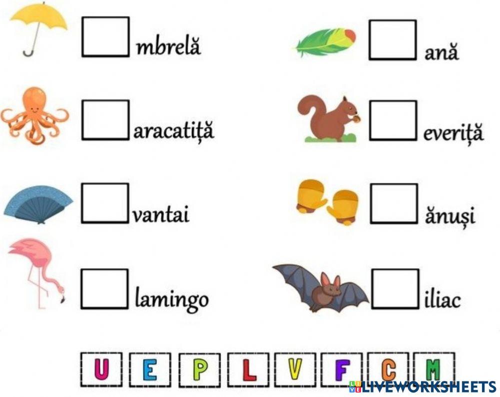 Sunetul și litera inițială