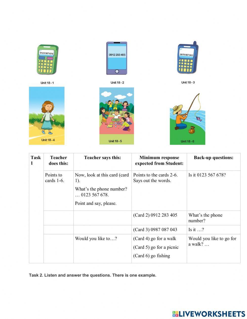 Unit 18: What's your phone number?