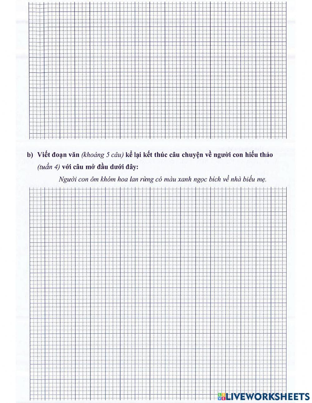 Môn Tiếng Việt 4 - Tuần 5