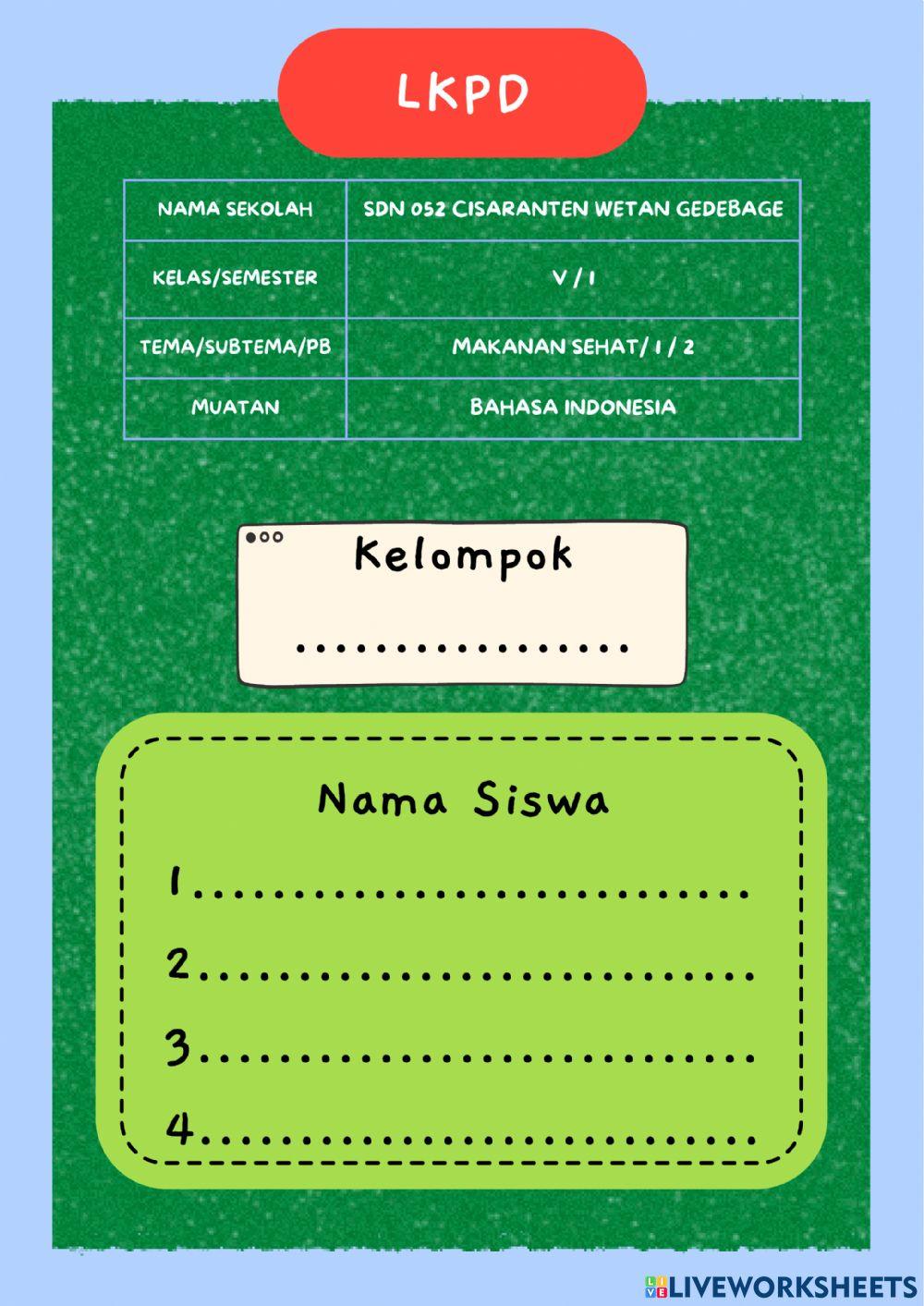 LKPD Bahasa Indonesia