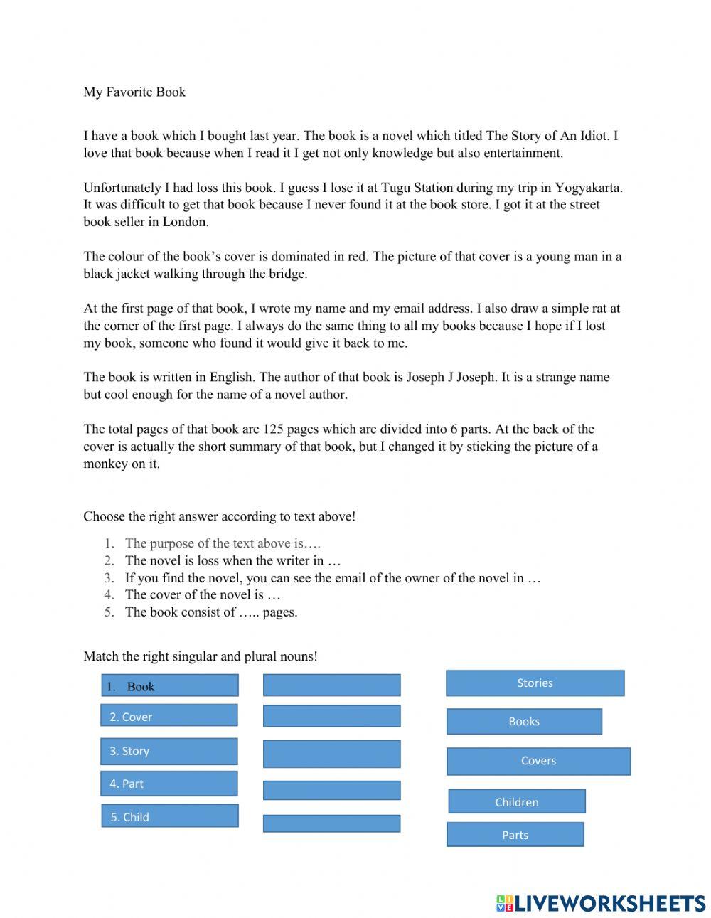 Assessment Descriptive Text 'Thing'