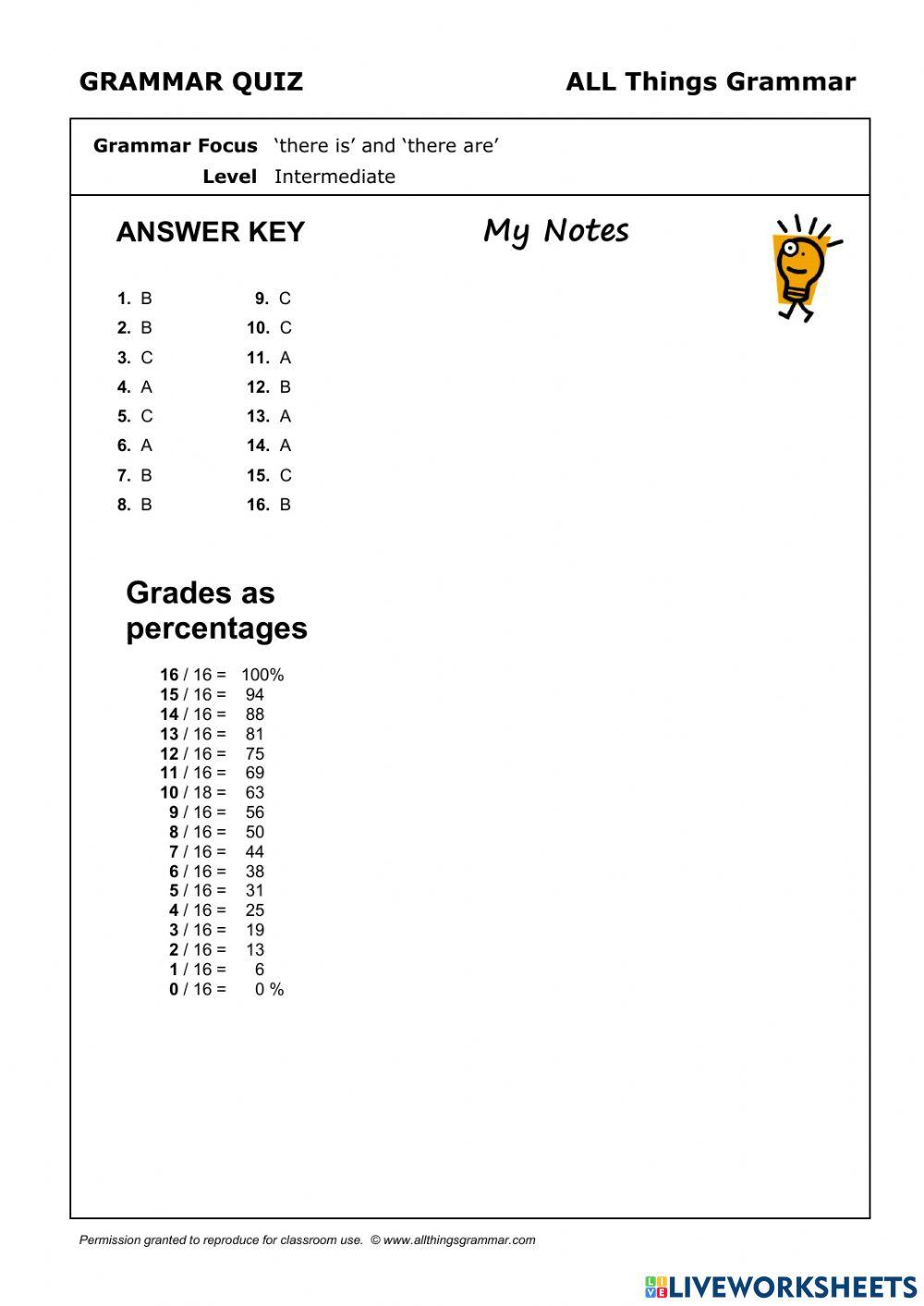 There is and there are