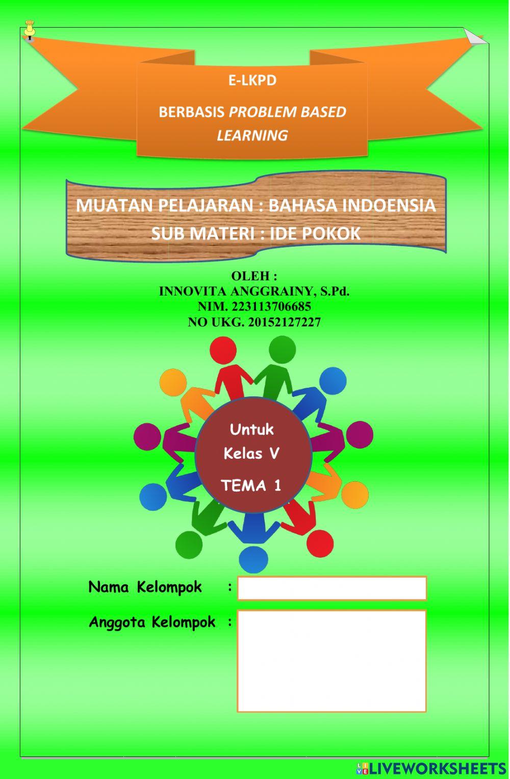 Lkpd bahasa indonesia ide pokok