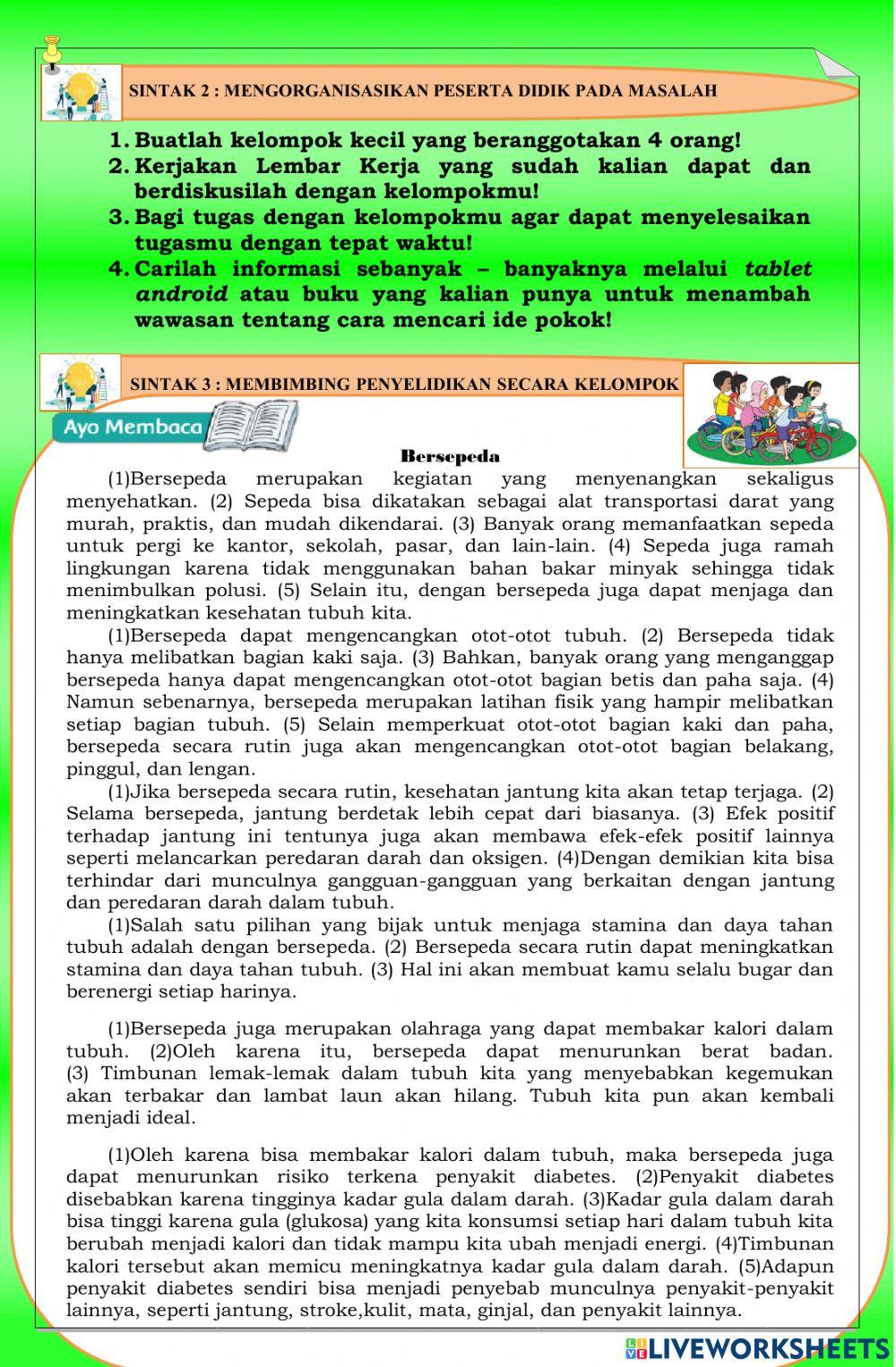 Lkpd bahasa indonesia ide pokok