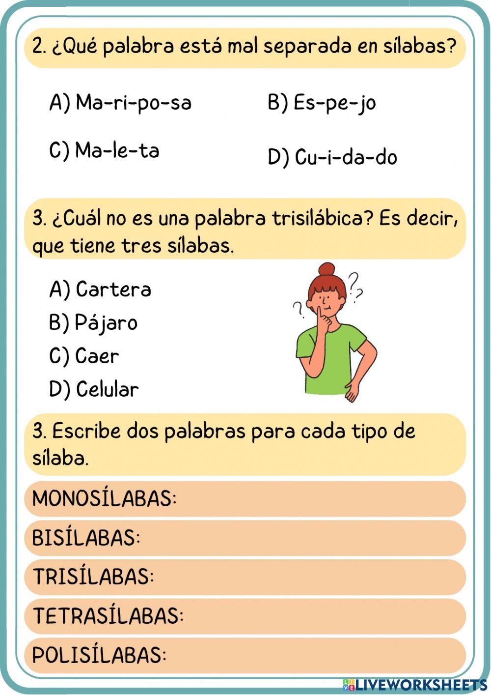 Repasamos las sílabas