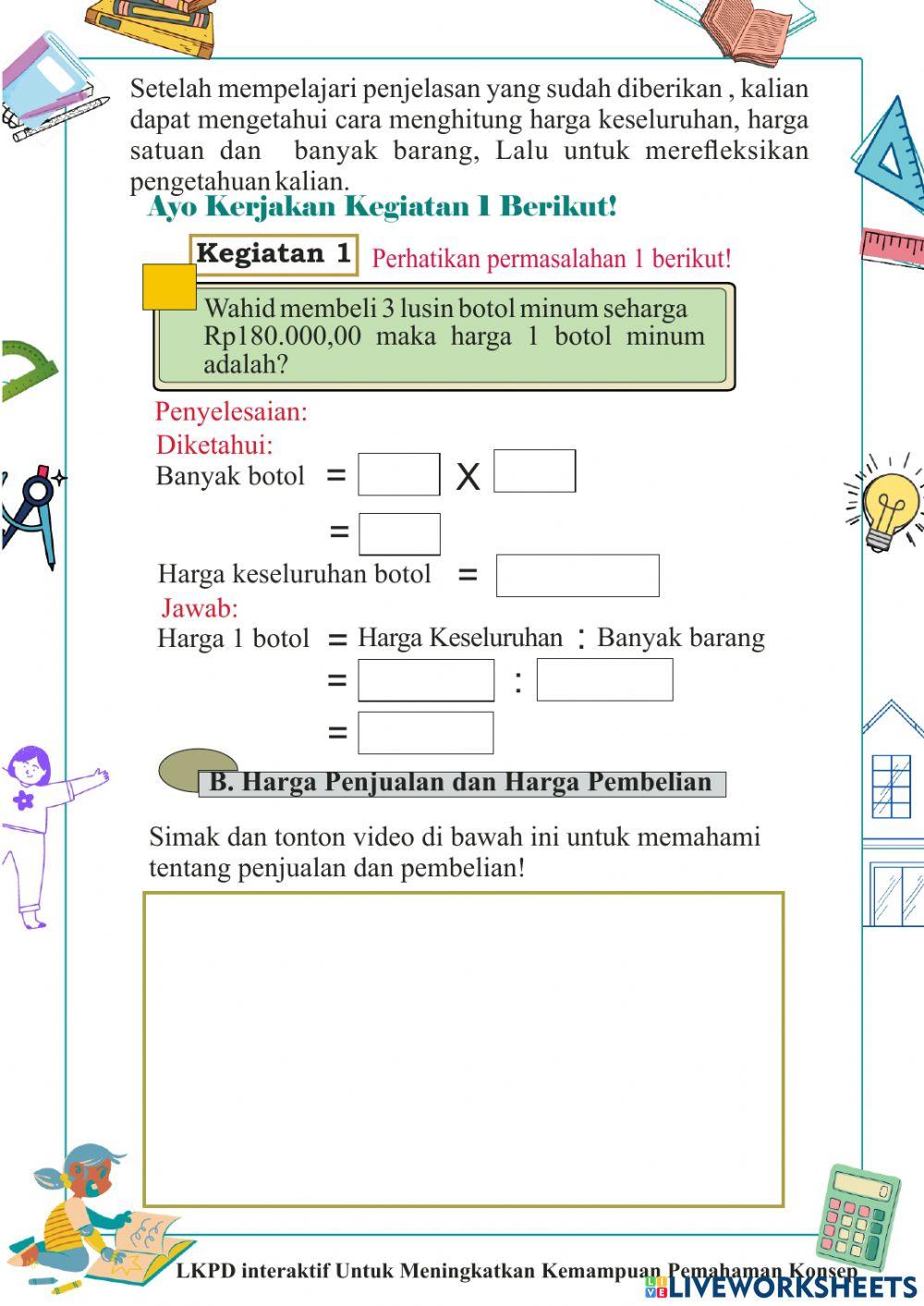 LKPD 1 ARITMATIKA SOSIAL